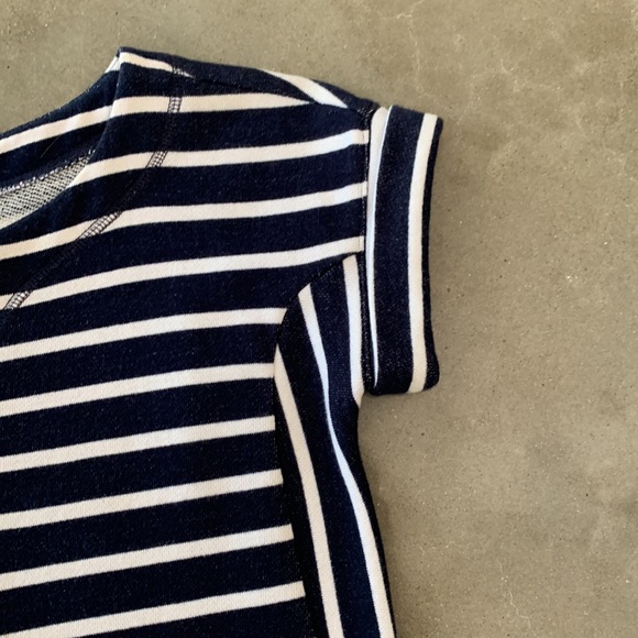 Sweatshirt striped dress - short sleeves - Picture 4 of 8